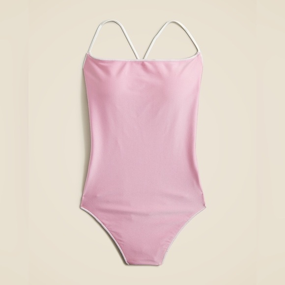 NEW Maryam Nassir Zadeh x J Crew Cross-Back One Piece Swimsuit Pink Size 2 $138 - Picture 13 of 13